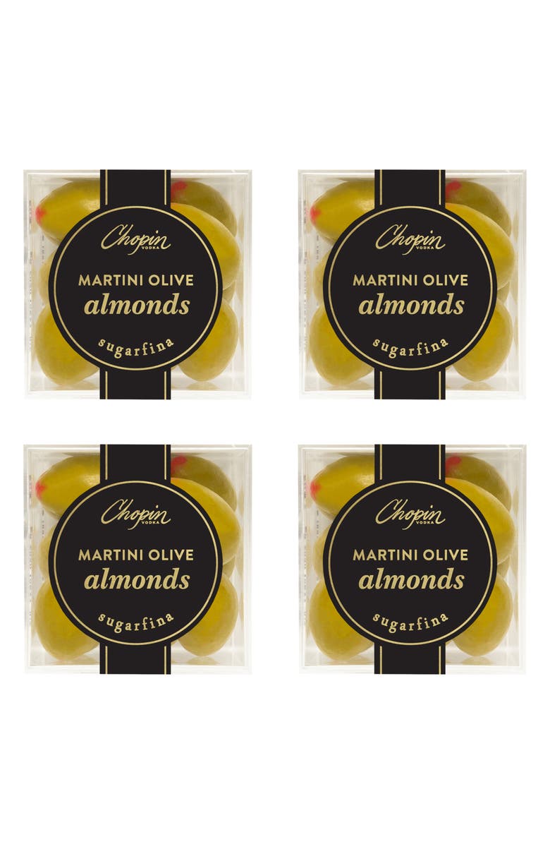 sugarfina Martini Olive Almonds Set of 4 Candy Cubes, Main, color,