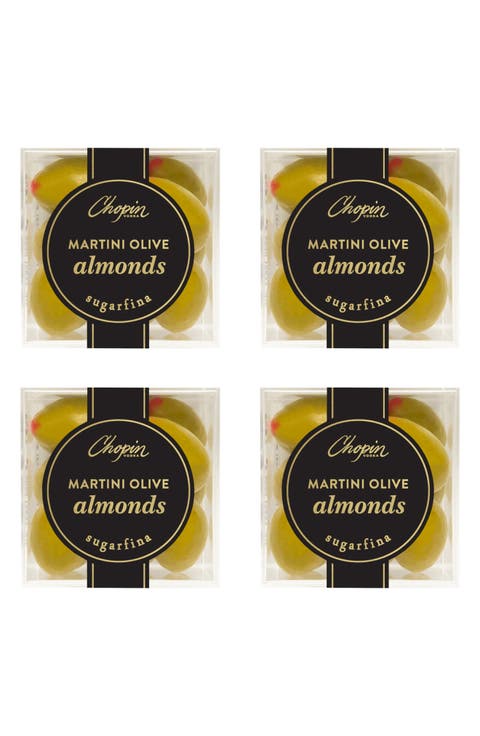 Martini Olive Almonds Set of 4 Candy Cubes