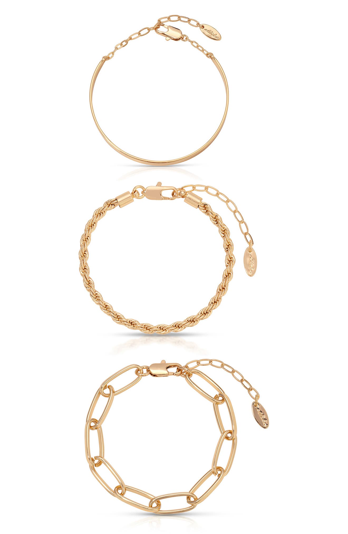 Ettika Chained Up 3-Pack Assorted Bracelets