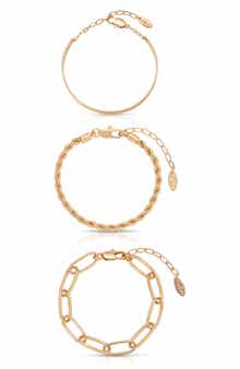 Ettika Chained Up 3-Pack Assorted Bracelets
