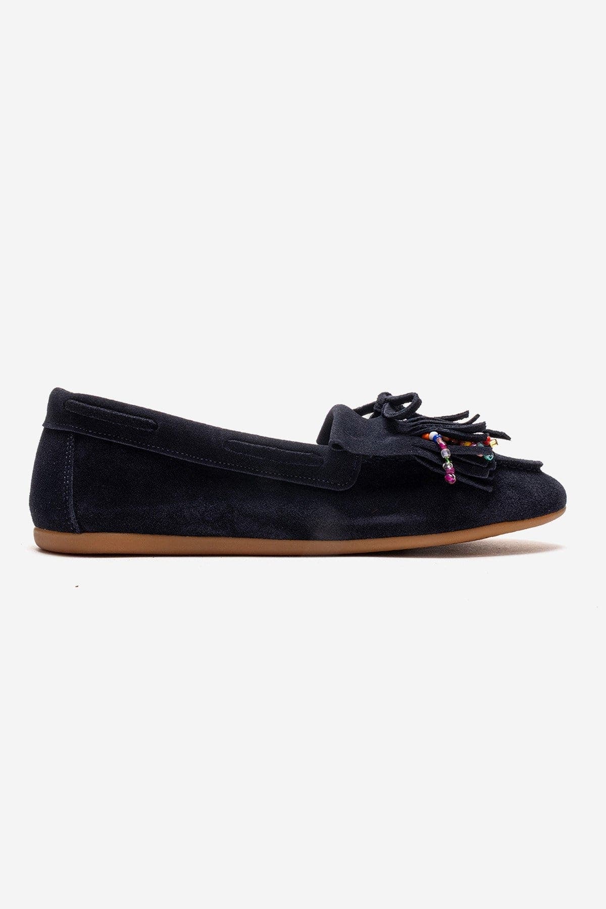 Evelyn Leather Loafer, Alternate, color, Navy Suede