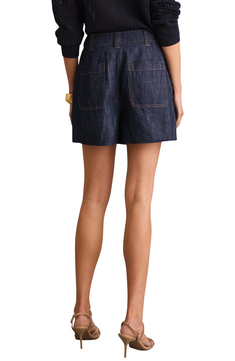 Reiss Ashby Linen Shorts, Alternate, color, Indigo