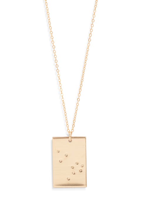 Zodiac Constellation Pendant Necklace