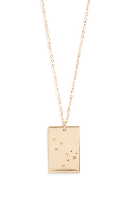 Set & Stones Zodiac Constellation Pendant Necklace In Gold