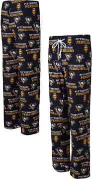 CONCEPTS SPORT Women's Concepts Sport Black Pittsburgh Penguins Zest Allover Print Knit Pants
