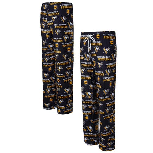 Concepts Sport Black Pittsburgh Penguins Zest Allover Print Knit Pants