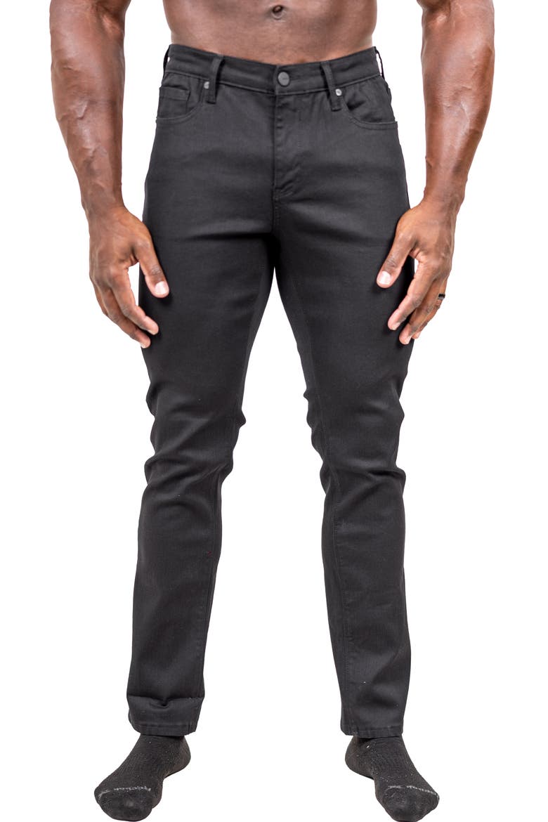 Marthyr Slim Fit Jeans, Main, color, BLACK