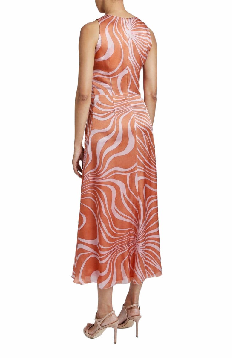 Santorelli EDEN Sleeveless Midi Dress with Center Ruching, Alternate, color, Raspberry