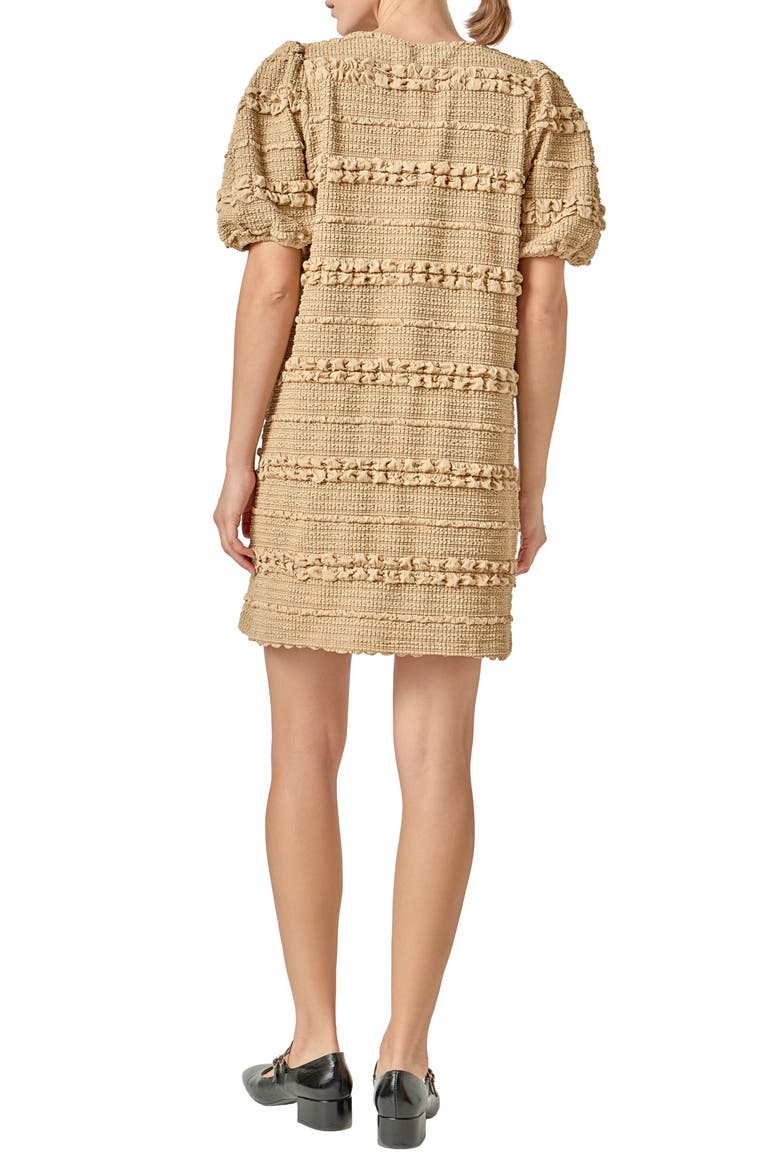 Smocked Minidress, Alternate, color, TAN