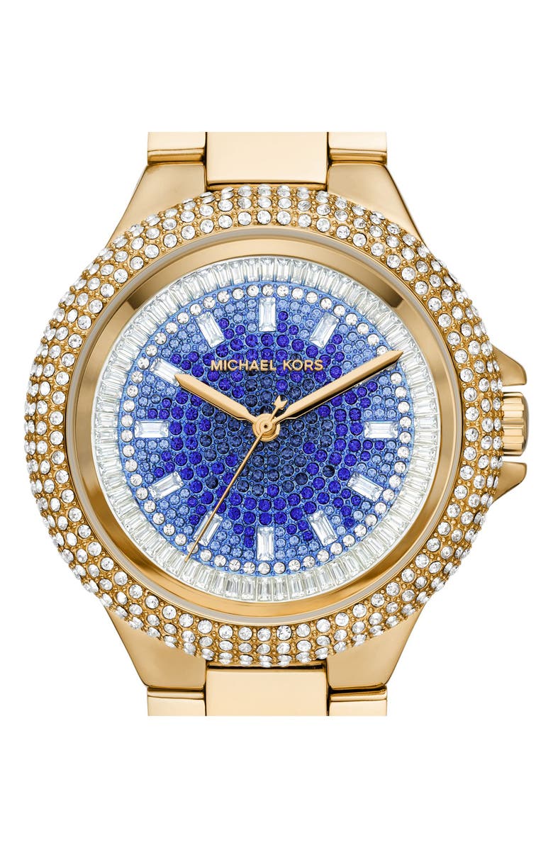 MICHAEL Michael Kors Camille Ombré Blue Crystal Pavé Bracelet Watch, 43mm, Alternate, color, 