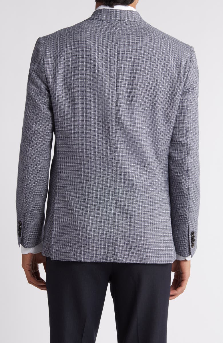 Ted Baker London Keith Slim Fit Step Check Wool & Cotton Sport Coat, Alternate, color, 