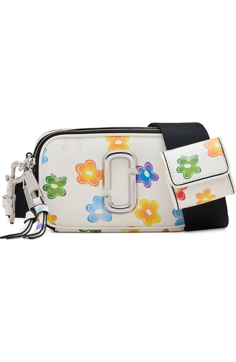 Marc Jacobs The Wild Daisy Snapshot Bag, Main, color, White Multi