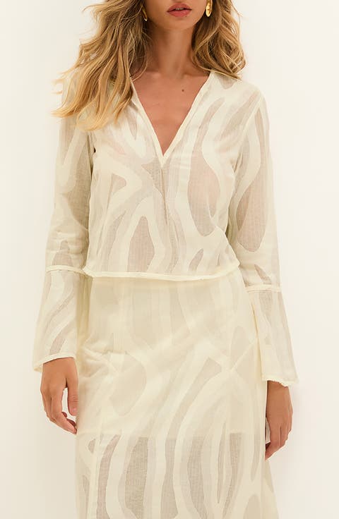 Avila Cotton Blend Cover-Up Top