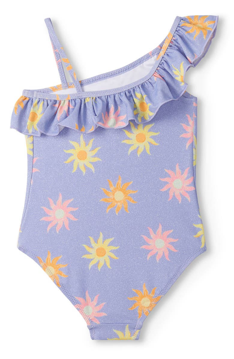 Hatley Kids' Faded Suns Ruffle Trim One-Piece Swimsuit, Alternate, color, Serenity