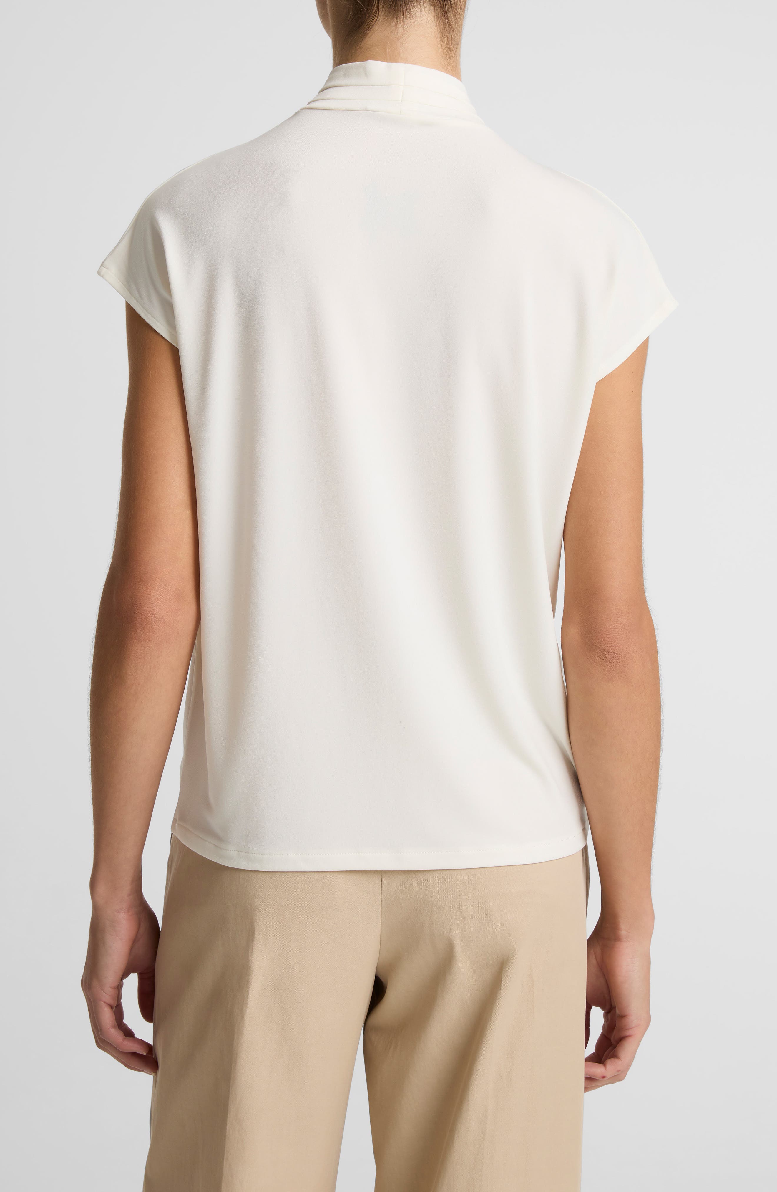 Twist Neck Cap Sleeve Top - image 2