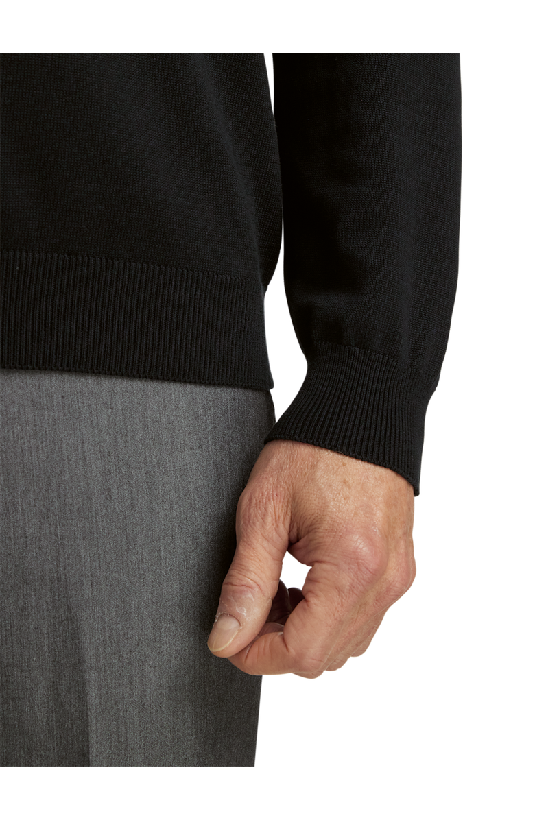 Paul Fredrick Supima Cotton Mock Neck Sweater, Alternate, color, Black