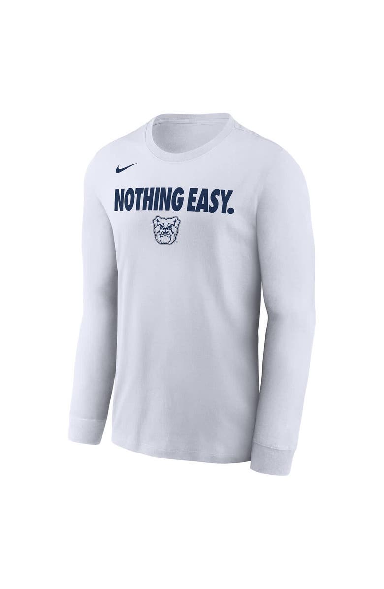 Nike Men's Nike White Butler Bulldogs 2025 On-Court Bench Long Sleeve T-Shirt, Alternate, color, 