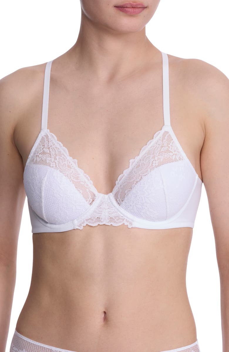 Natori Heavenly Underwire Convertible Plunge Bra, Main, color, White