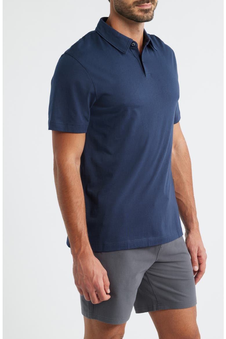 Pima Cotton T-Shirt Polo, Alternate, color, TOTAL ECLIPSE