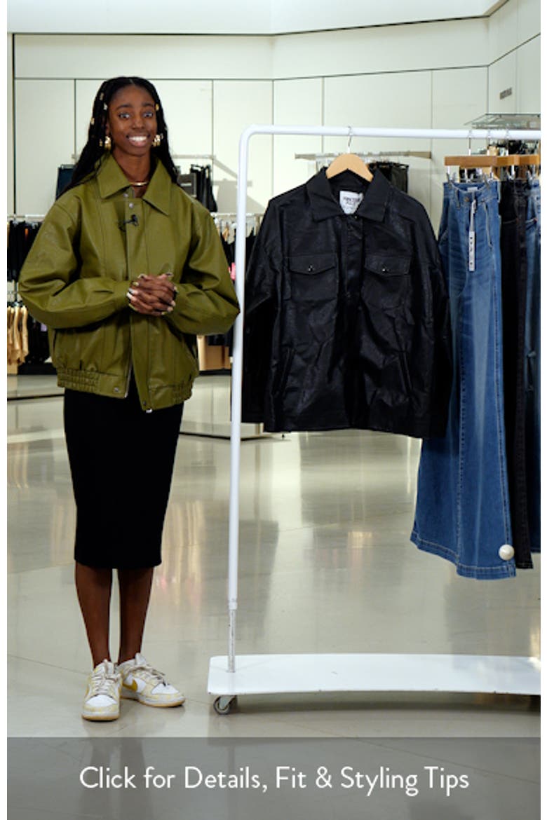 Callie Oversize Faux Leather Jacket video