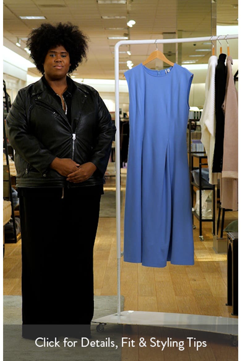 Pleated Cap Sleeve Ponte Dress video