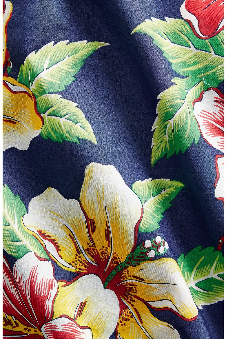 Short Sleeve Button-Up Shirt, Alternate, color, VINTAGE HIBISCUS