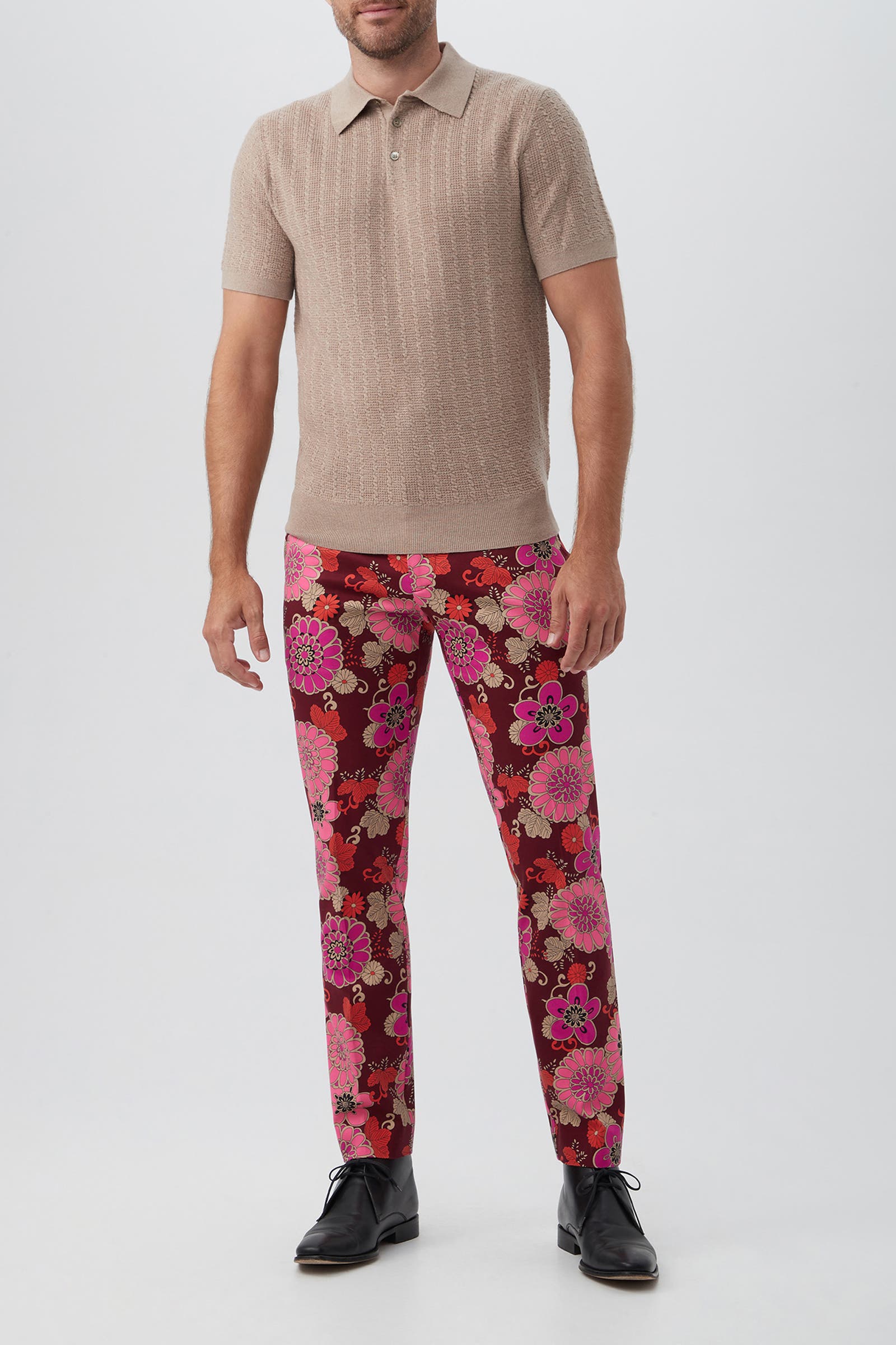 Asher Textured Knit Polo - image 4