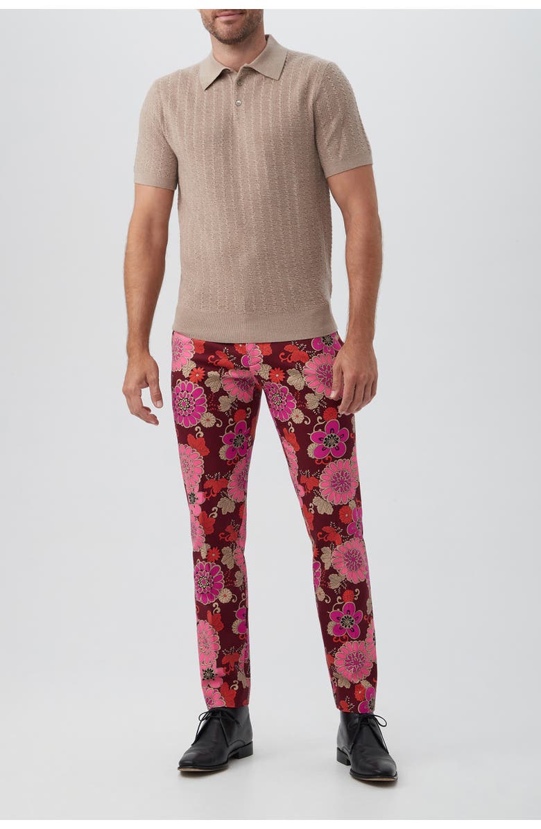 MR TURK Asher Textured Knit Polo, Alternate, color, Taupe