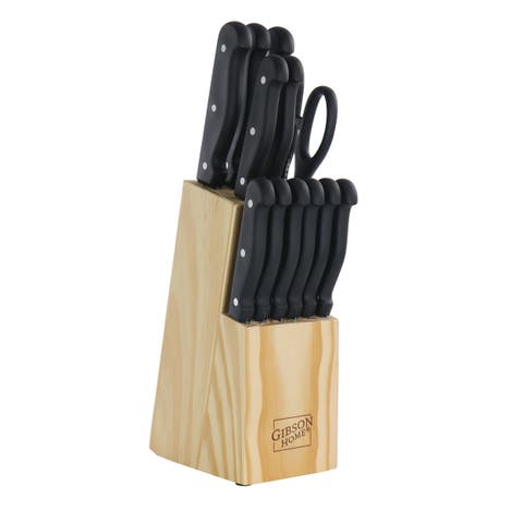 Westover 13 Piece Stainless Steel Cutlery Set  with Wood Storage Block