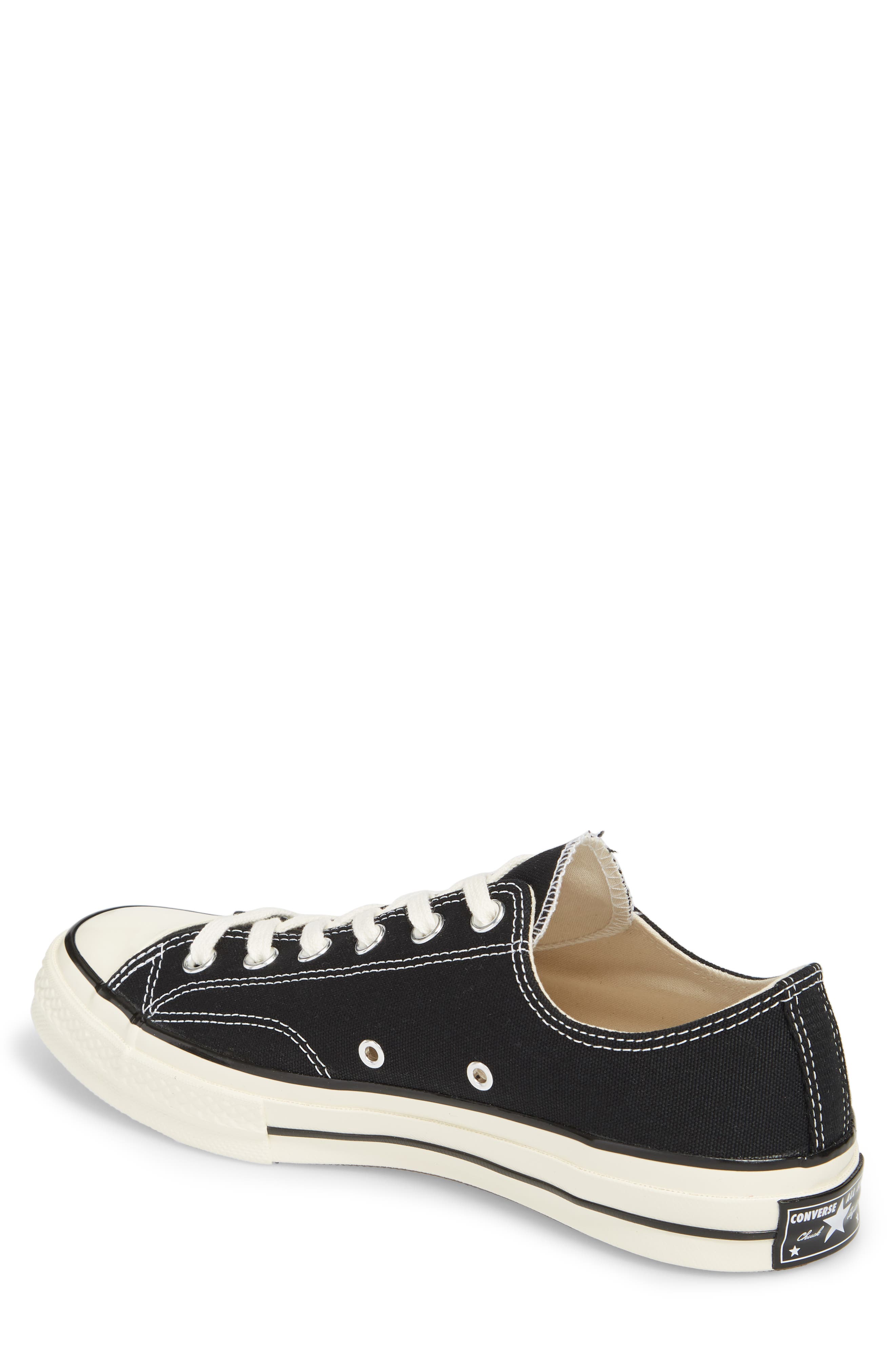 Converse Chuck Taylor<sup>®</sup> All Star<sup>®</sup> 70 Low Top Sneaker, Alternate, color, Black/ Black/ Egret