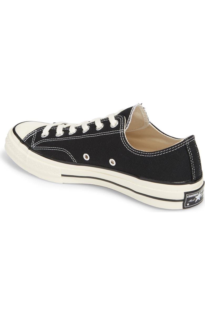 Converse Chuck Taylor<sup>®</sup> All Star<sup>®</sup> 70 Low Top Sneaker, Alternate, color, Black/ Black/ Egret