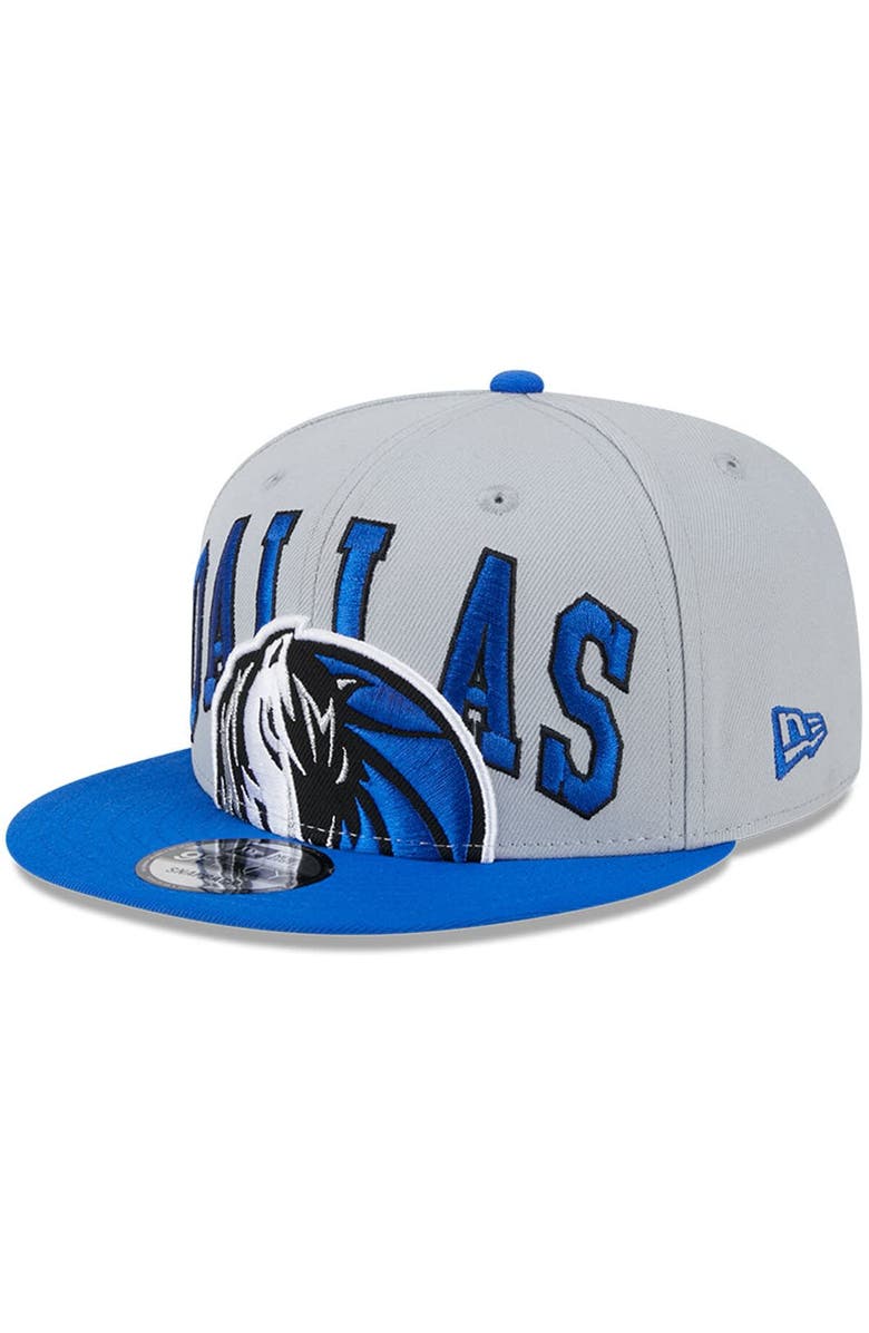 New Era Men's New Era Gray/Blue Dallas Mavericks Tip-Off Two-Tone 9FIFTY Snapback Hat, Main, color,