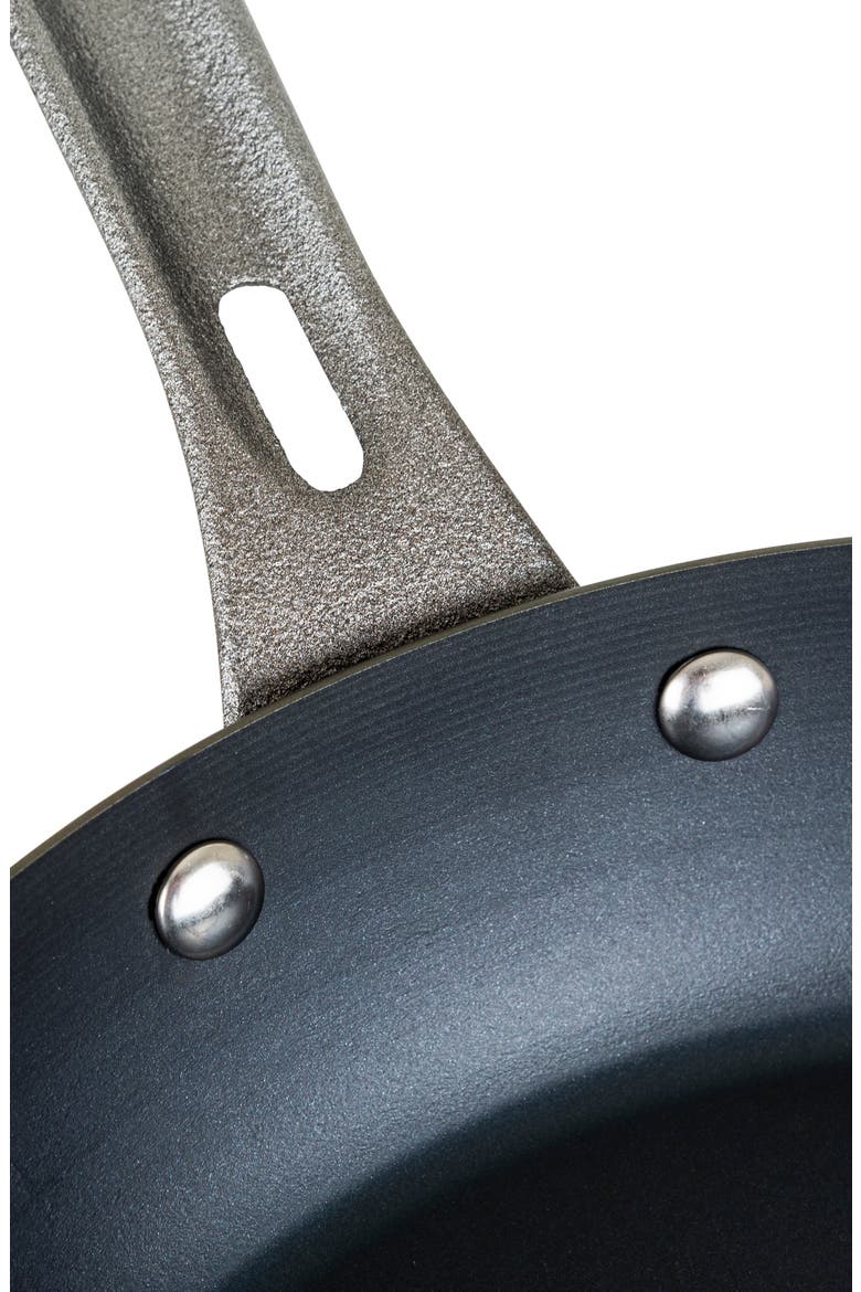 Set of 2 Carbon Steel Frying Pans, Alternate, color, BLACK