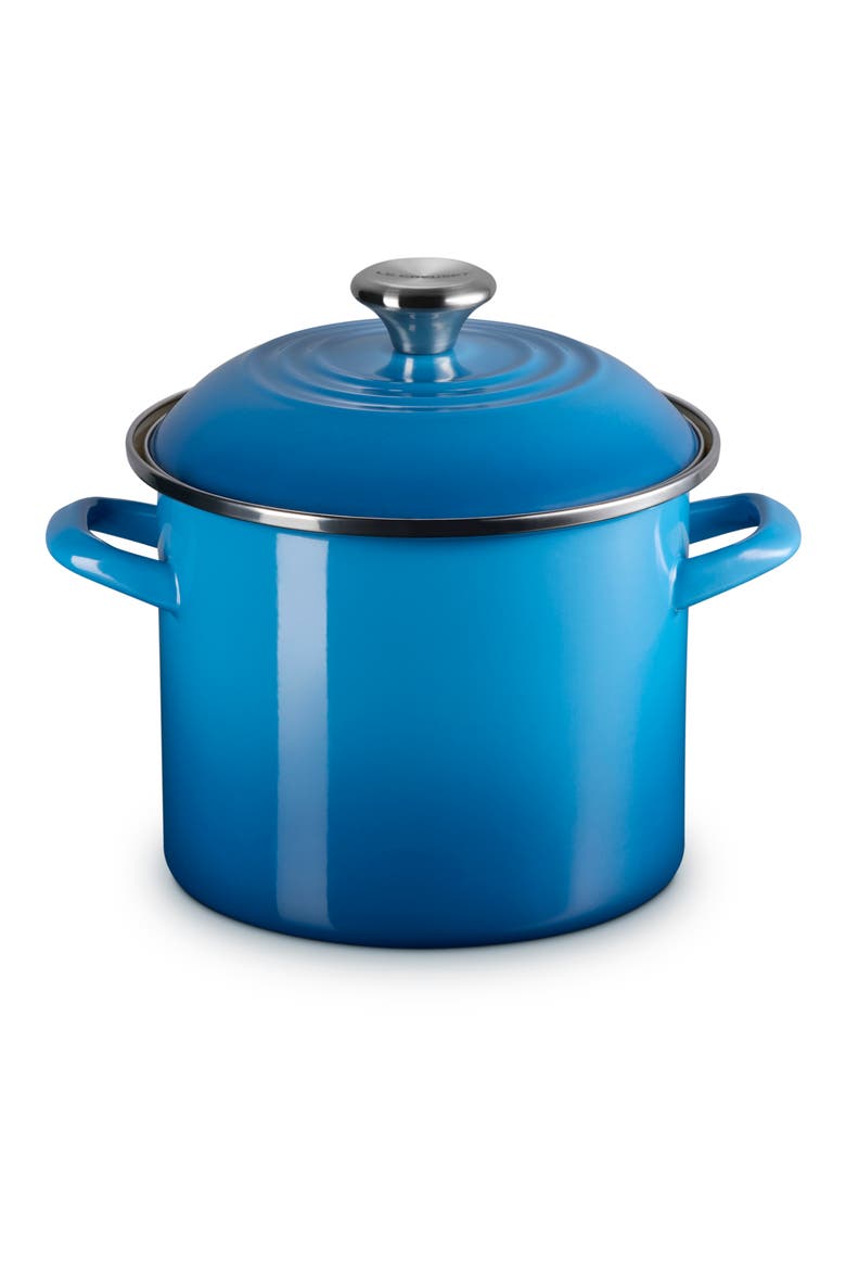 6-Quart Enameled Stainless Steel Stock Pot, Alternate, color, MARSEILLE