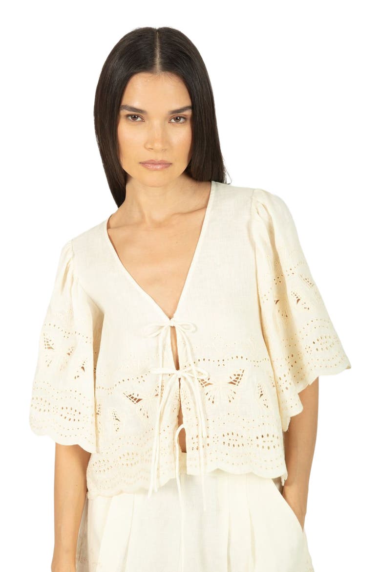Floria Top, Alternate, color, ANTIQUE CRÈME