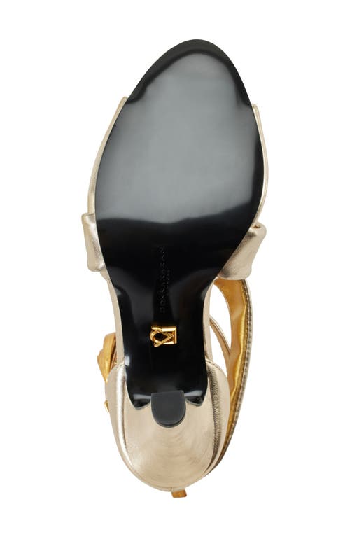 Donna Karan New York Clari Ankle Strap Peep Toe Sandal In White Gold