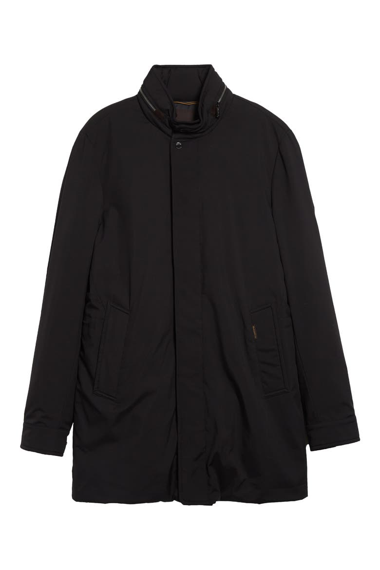Bracci Waterproof Down Overcoat, Alternate, color, NERO