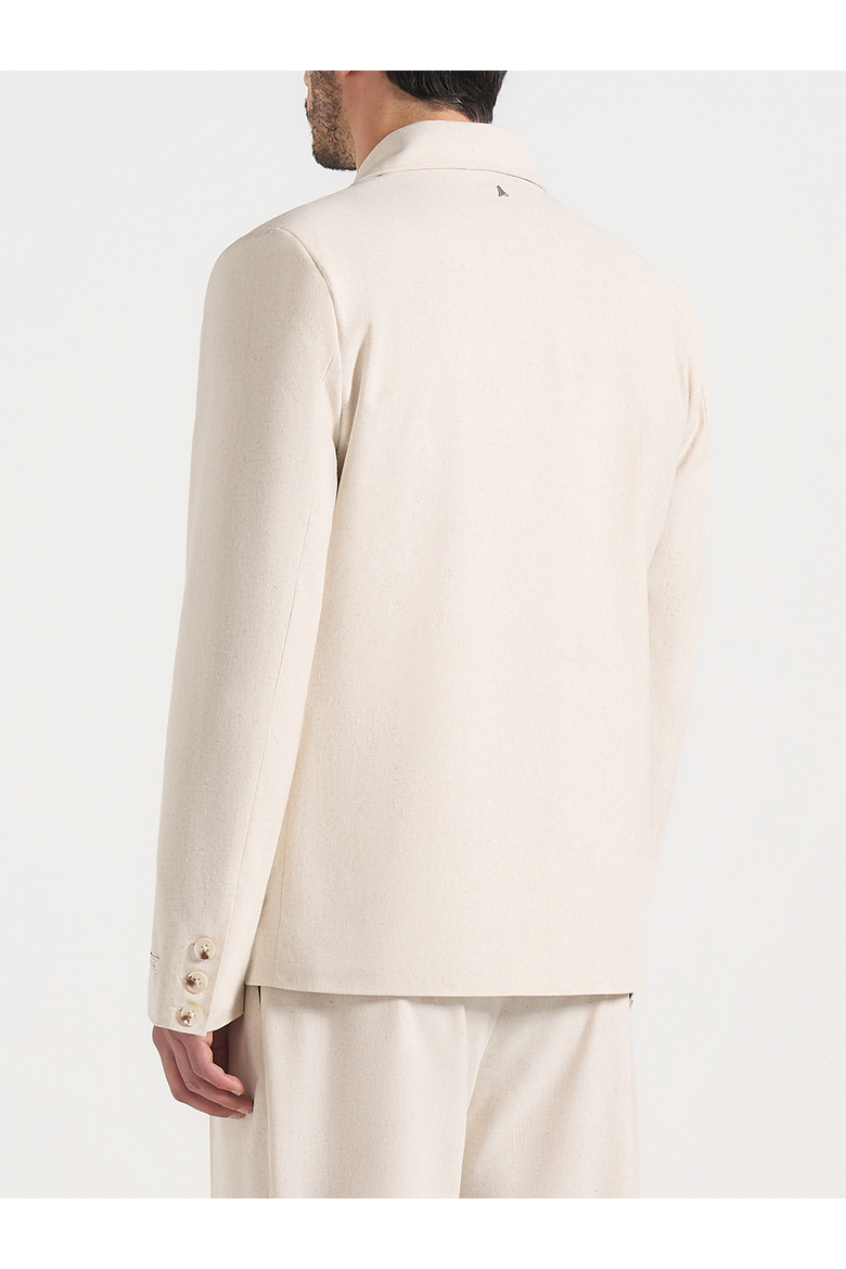 Didier Double Breasted Linen Suit Jacket, Alternate, color, Natural