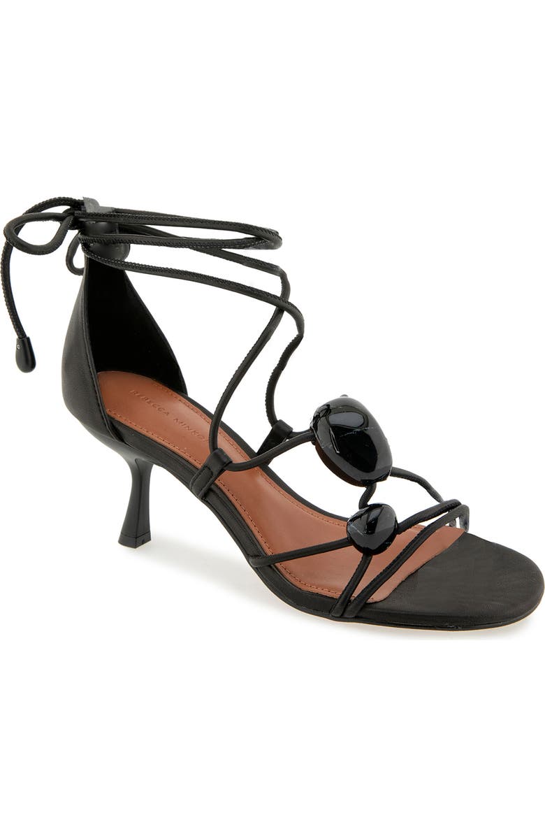 Rebecca Minkoff Lilibet Ankle Tie Sandal, Main, color, Black
