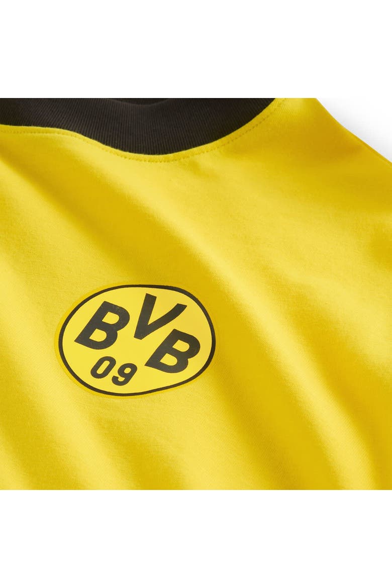 Men's Puma Yellow Borussia Dortmund 2025 FIFA Club World Cup Hoops T-Shirt, Alternate, color, Yellow