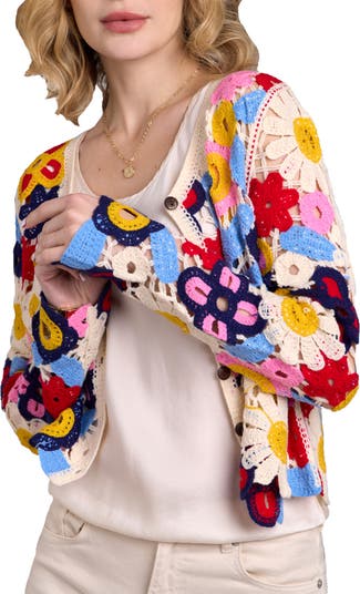 Floral Crochet Cardigan