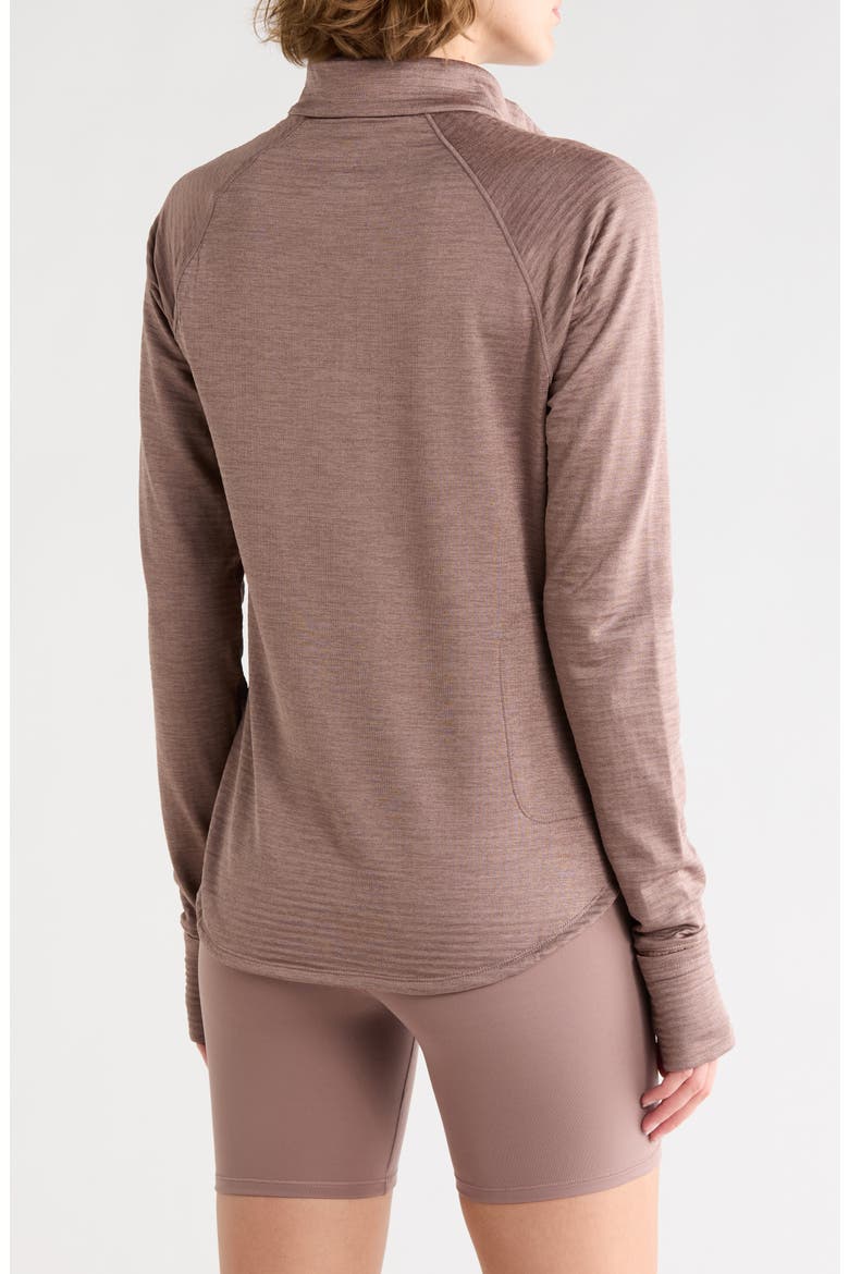RC Essential Heat Grid Half Zip Pullover, Alternate, color, BROWN