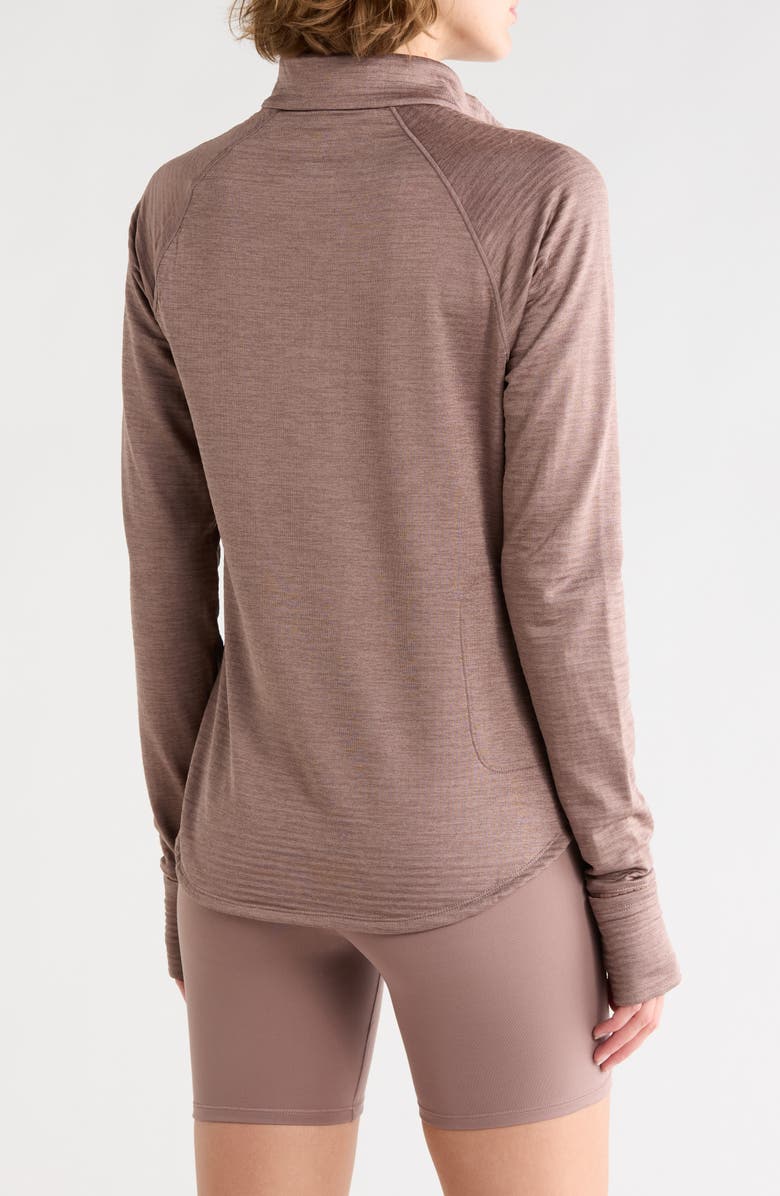 New Balance RC Essential Heat Grid Half Zip Pullover, Alternate, color, Brown