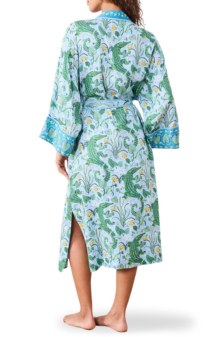 Satin Robe, Alternate, color, BLUE LAGOON