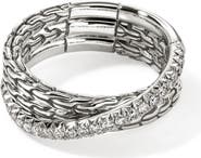 John Hardy JH Essential Diamond Pavé Crossover Ring
