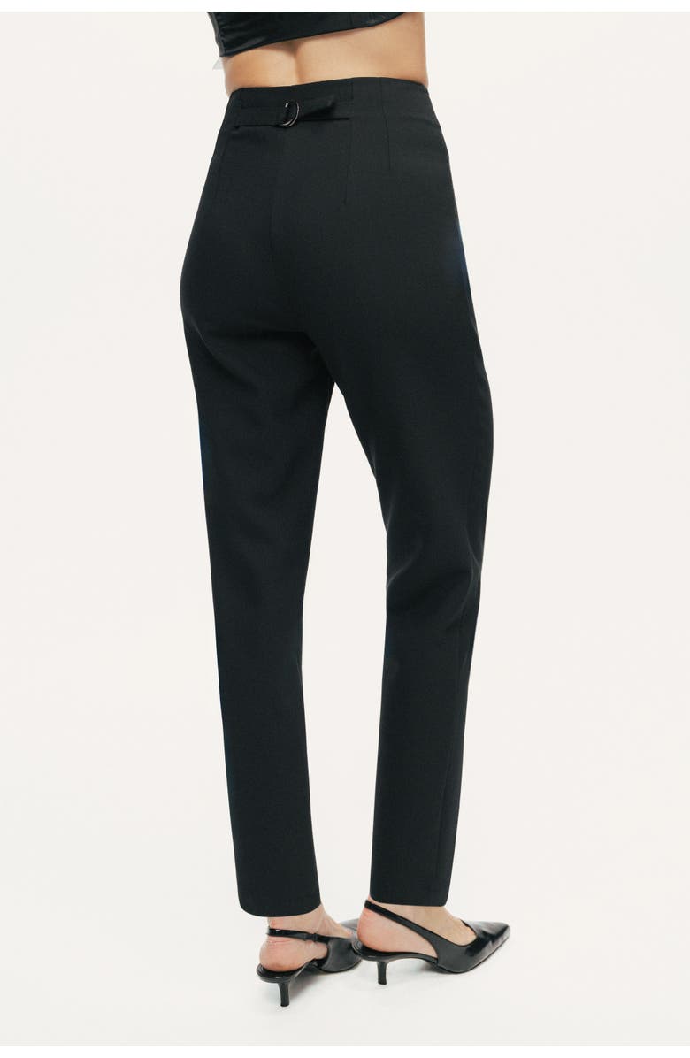 Nocturne Sculpt High-Rise Cigarette Trousers, Alternate, color, Black