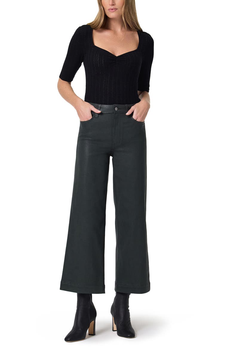 Anessa Wide Leg Jeans, Alternate, color, DARK ROSIN LUXE COATING