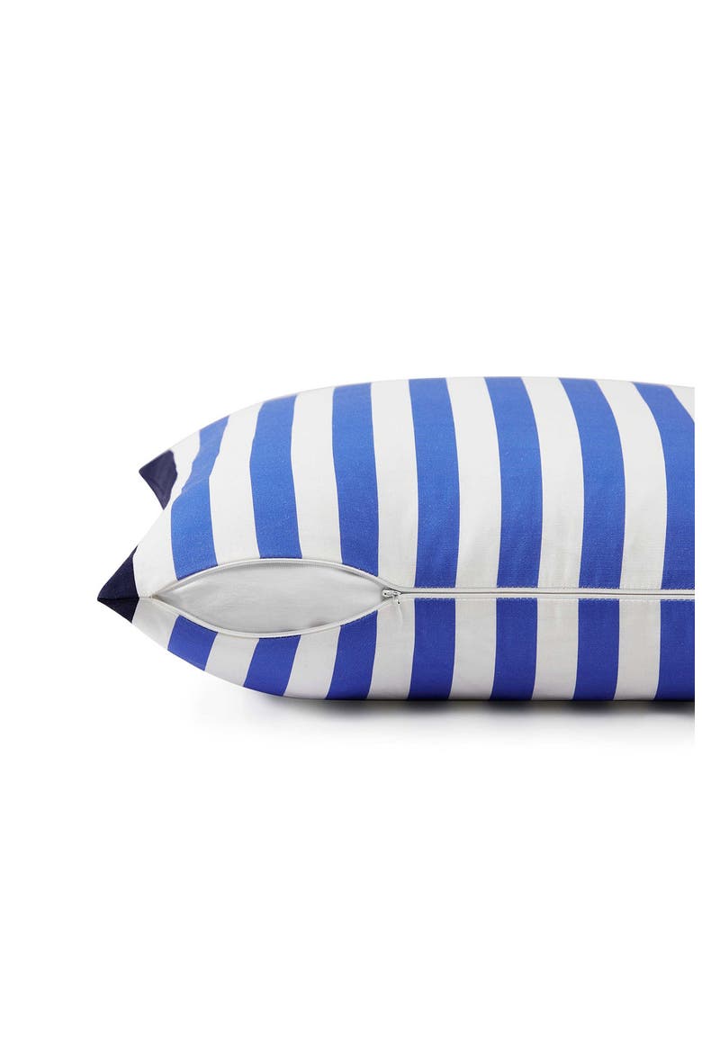 Beachfront Stripe Accent Pillow, Alternate, color, ULTRA BLUE/ RED