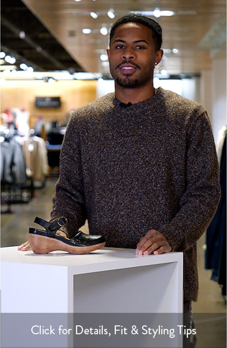 Mabelle Perf Ankle Strap Platform Wedge Clog, sales video thumbnail