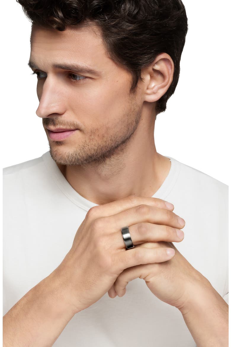 Beveled Titanium Band, Alternate, color, TITANIUM